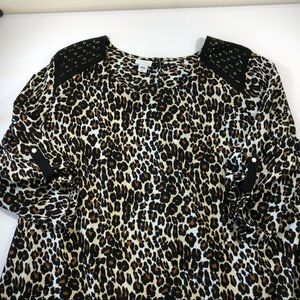 Jaclyn Smith Leopard Animal Print Tunic Top 3X